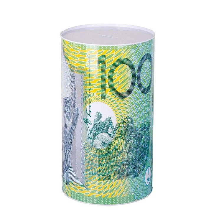 - Custom pet birthday cakeAust Note Money Tin, Jumbo, 3 Asstd Designs