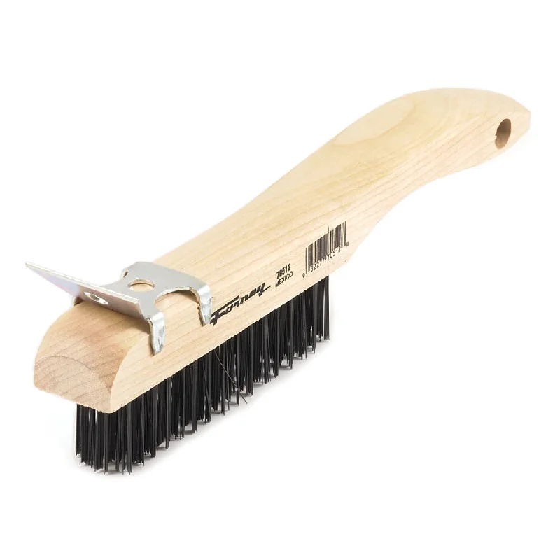 Pet ProductsScratch Brush with Scraper, Carbon, 4 x 16 Rows