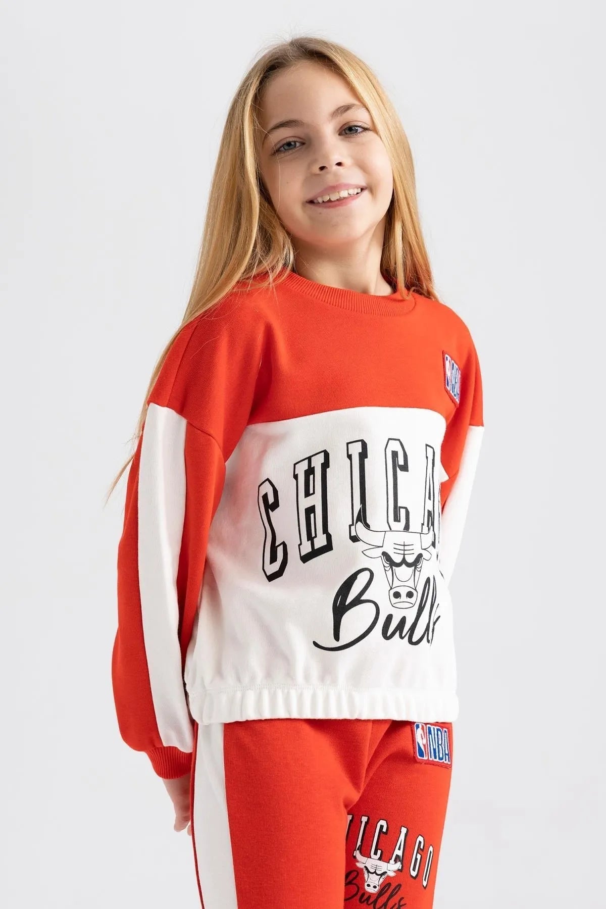 - Organic cotton dog bibsDefacto Girl's Orange White Chicago Bulls Relax Fit Sweatshirt