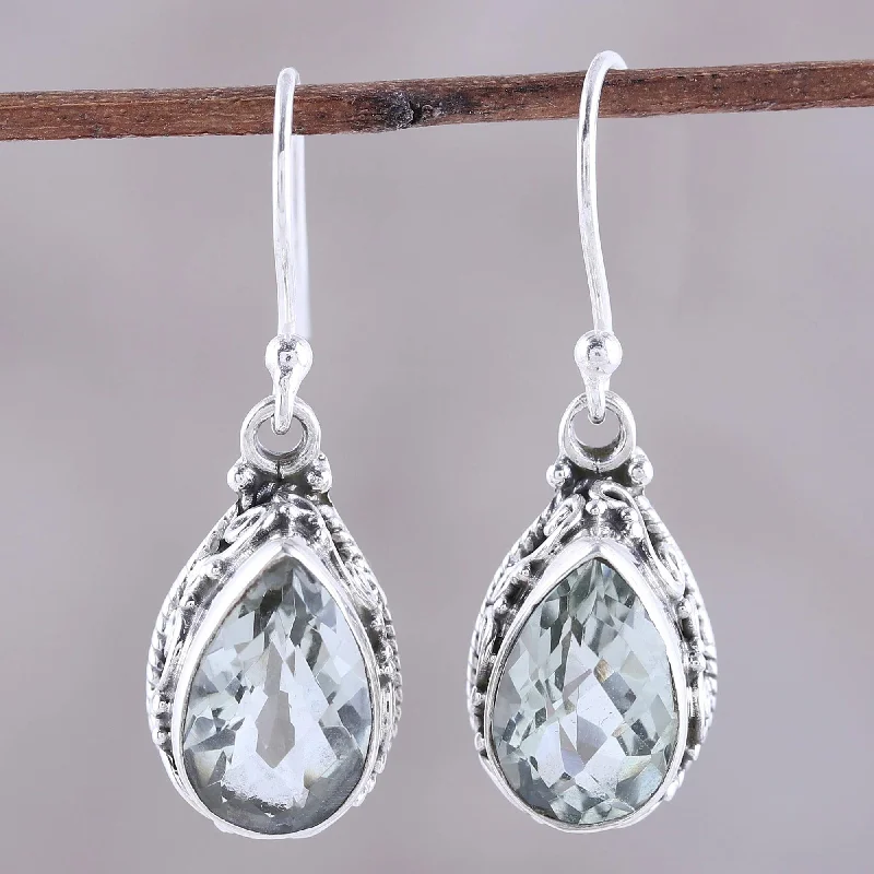 - Automatic temperature adjustment cat bedVerdant Mist Prasiolite and Sterling Silver Dangle Earrings from India