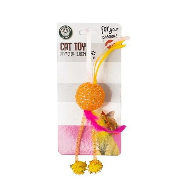  -Non-contact cat thermometerCat Toy Sponge Ball With Tassels, 3 Asstd Colours