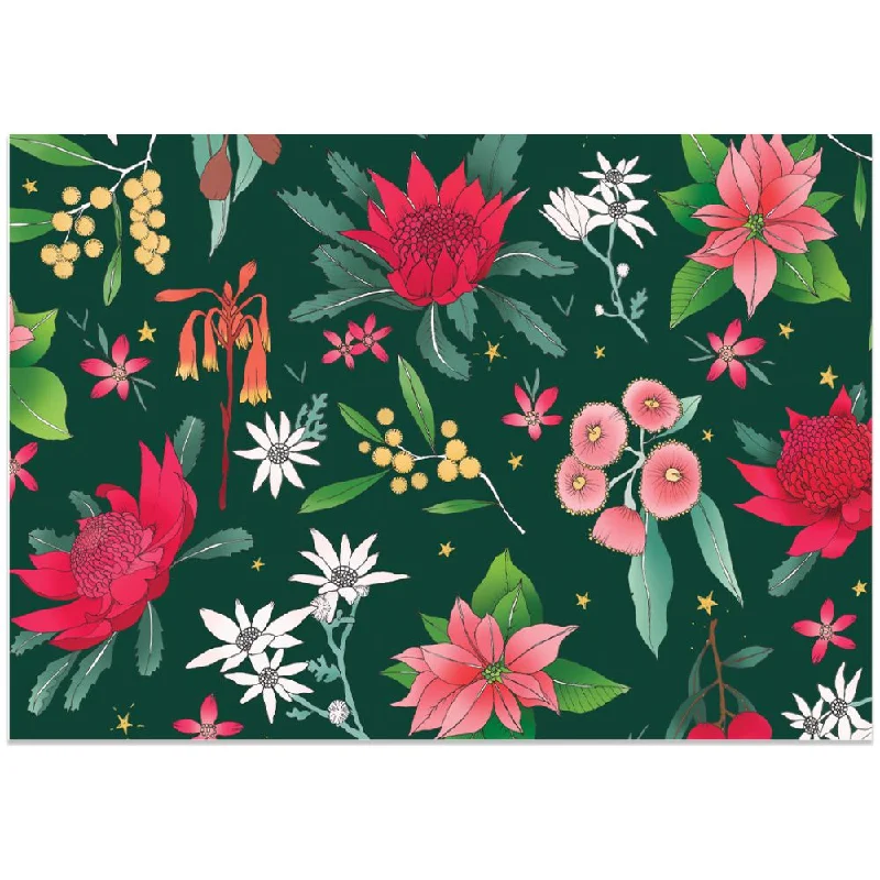 - Natural latex pet mattressEarth Greetings Christmas Folded Wrapping Paper - Festive Floral