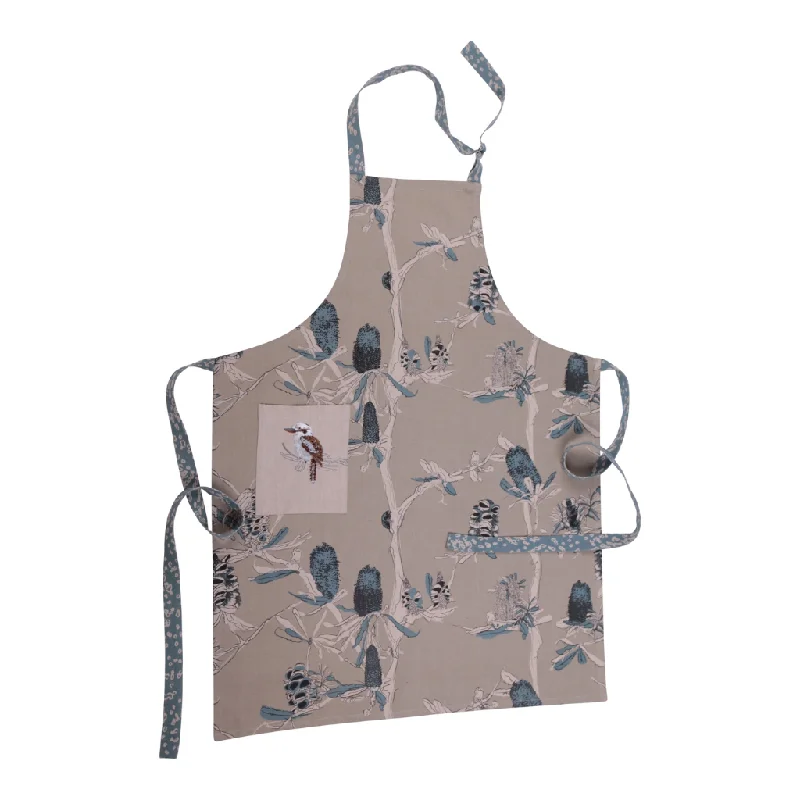 - Deodorizing cat litter tofu litterLinen Press Apron Kookaburra & Banksia (Organic Cotton)