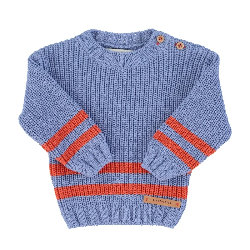  -Anti-scratch sofa protective coverPiupiuchick Blue Stripe Knitted Sweater