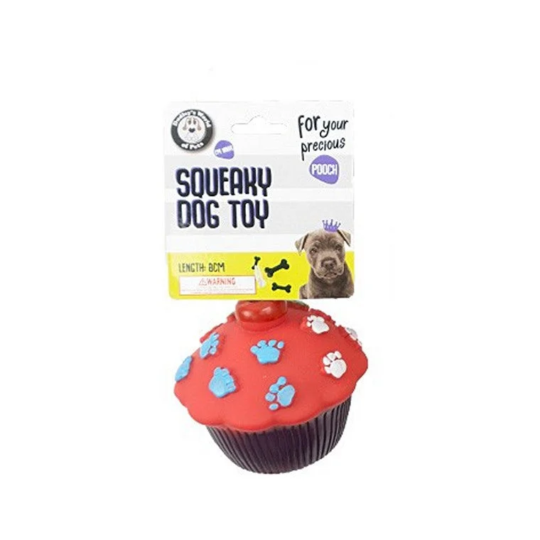 Pet ProductsVinyl Cupcake Dog Toy , 8cm, Asstd Designs