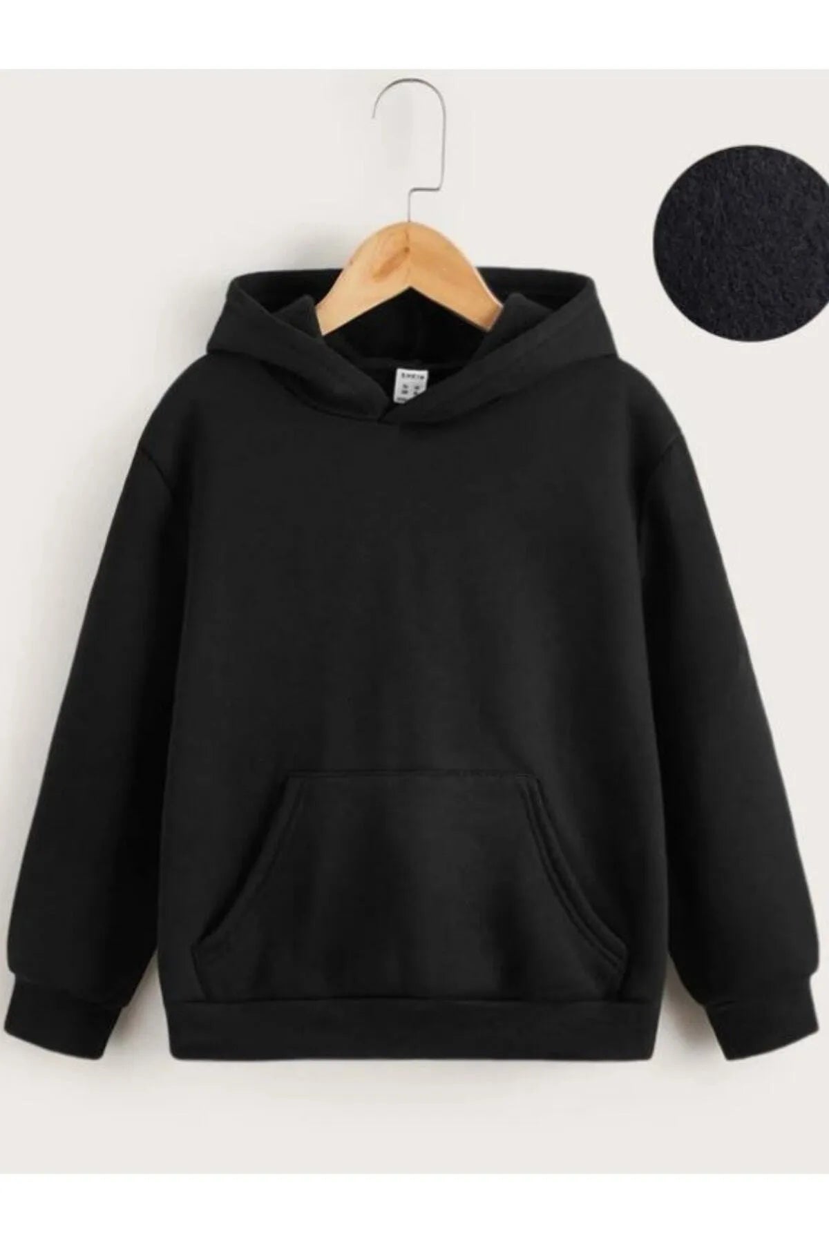 - ​​Christmas pet Christmas clothingVask Girls Black Hooded Plain Sweatshirt