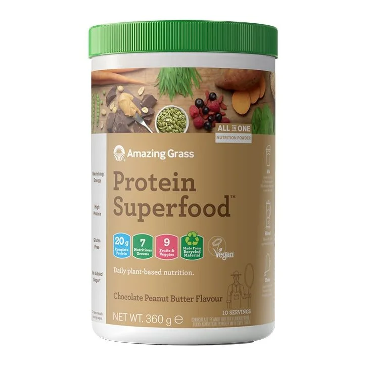 - Parrot climbing and standing wooden frameAmazing Grass Protein Superfood Chocolate Peanut Butter 360g