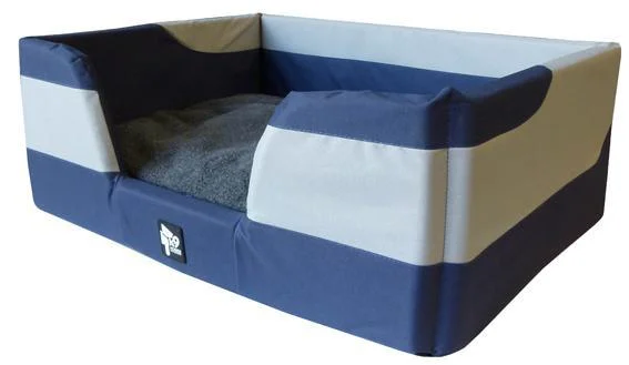 - Organic cotton dog bibsK9 Stay Dry Dog Bed - Grey & Blue Large