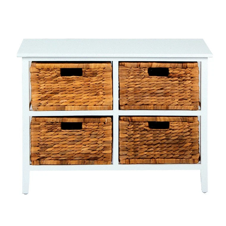 ---Airlie 4 Drawer White Chest