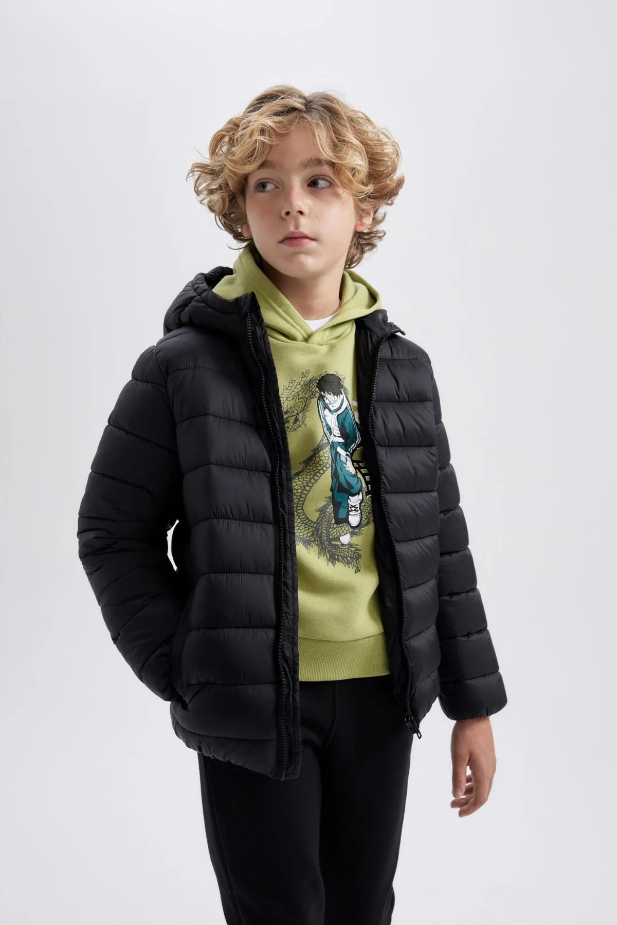 - Postoperative pet anti-licking Elizabethan collarDefacto Boy's Black Repellent Hooded Coat