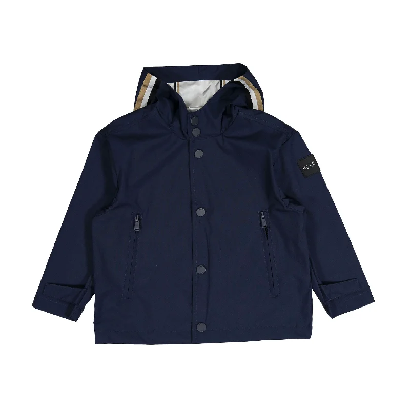 Pet ProductsHugo Boss Navy Hooded Windbreaker