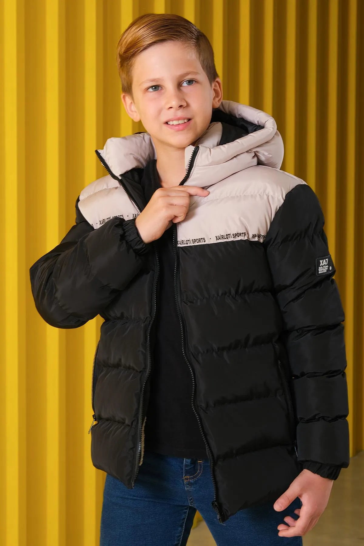 ---Pina Kids Boy's Black Puffer Coat