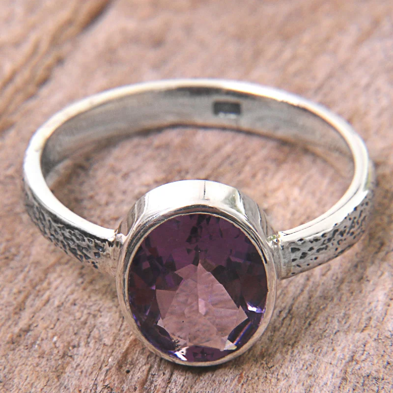 - Summer pet ice matSimply in Purple Hand Made Amethyst and Silver Solitaire Ring from Indonesia