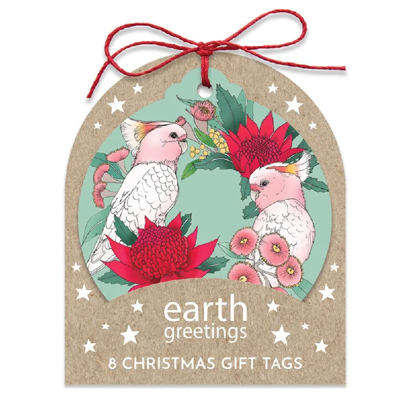 - Deodorizing cat litter tofu litterEarth Greetings Christmas Gift Tags - Pink Cockatoo Wreath 8pk