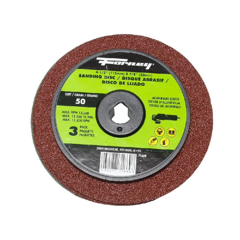 - ​​Pet toys under    yuanResin Fibre Sanding Disc, Aluminum Oxide, 4-1/2 in x 7/8 in Arbor, 50 Grit