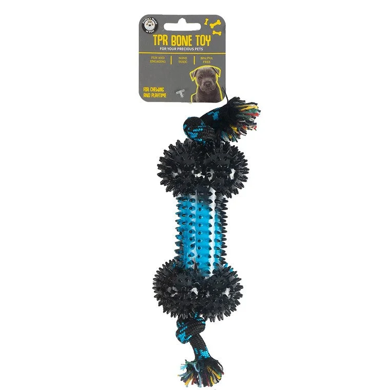 - Postoperative pet anti-licking Elizabethan collarTPR Bone and Rope w/ Spiky Ends, 30cm, 2 Asstd Colours