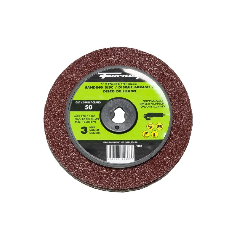 - Summer pet ice matResin Fibre Sanding Disc, Aluminum Oxide, 5 in x 7/8 in Arbor, 50 Grit