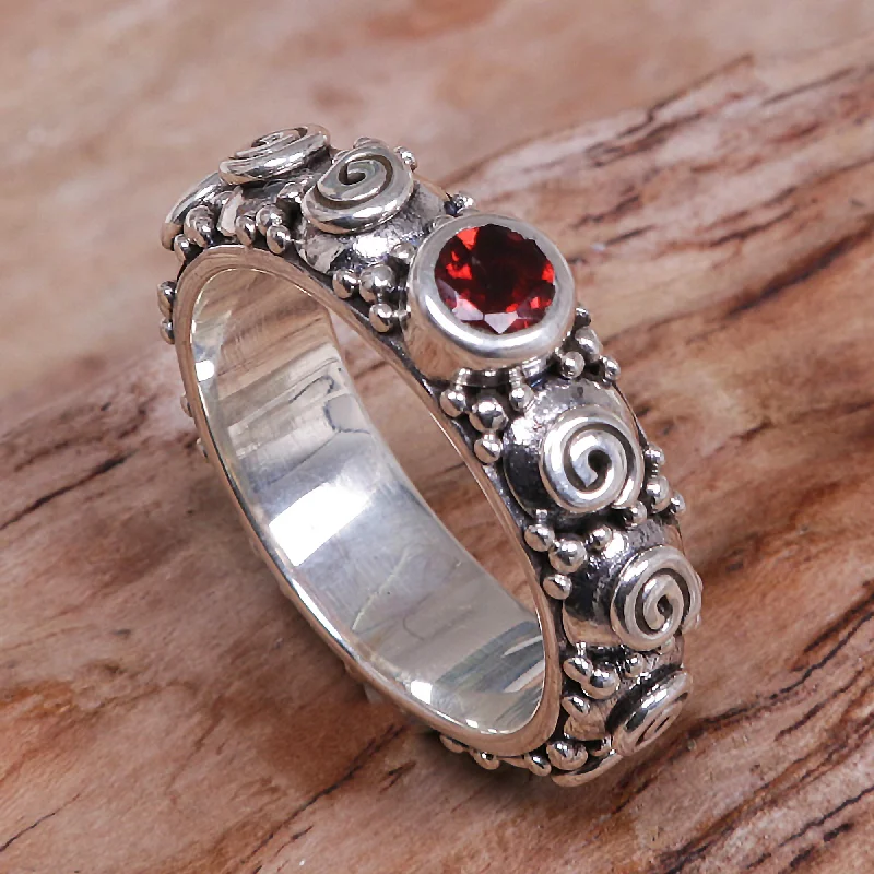 - Winter warm clothes for short-haired dogsSwirls of Joy in Red Garnet and Sterling Silver Single Stone Ring from Indonesia