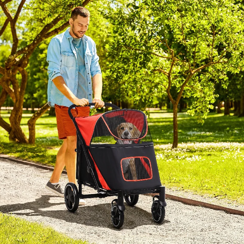 ### General pet accessoriesPawHut One-Click Foldable Pet Stroller