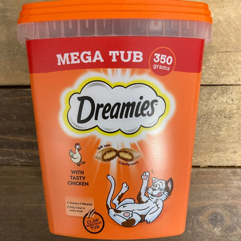  . **Health and Nutrition**  350g Dreamies Cat Treat Biscuits with Chicken (1x Mega Tub of 350g)