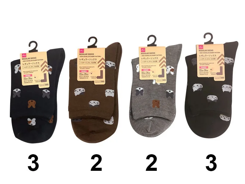  . **Ingredient-Related**  REGULAR SOCKS(HIGH-GAUGE CAT RABBIT PATTERN)