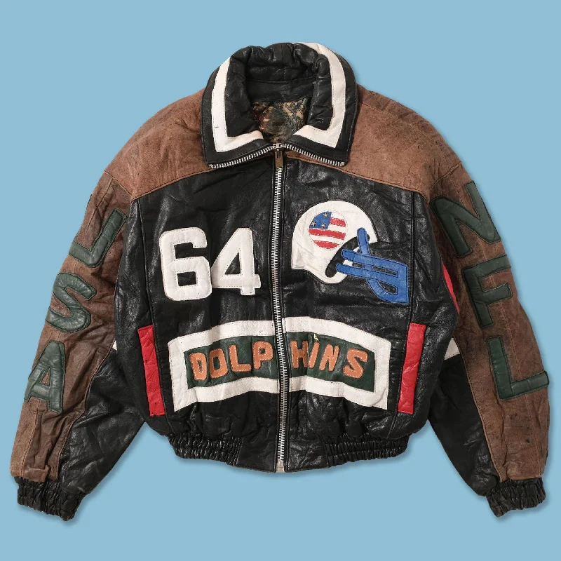 - Dog disposable foam shower gelVintage Miami Dolphins Women's Leather Jacket Small