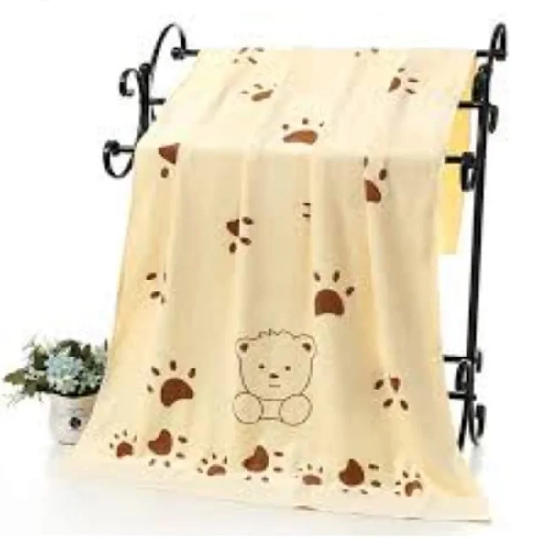 Cat clothesKUTKUT Dog Towel, Looluuloo Microfiber Drying Towels for Dog, Dog Bath Towel, Beach Towel, Absorbent Towel Suitable for Small and Medium Dogs (Beige: 140 x 70cm)