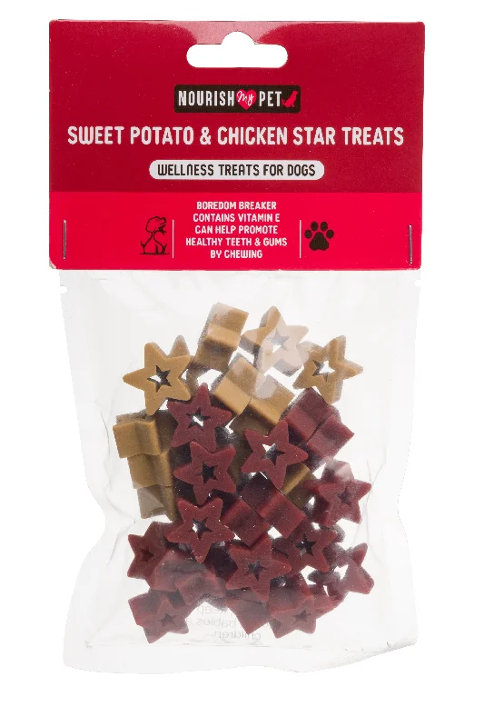 - Car dog seat beltSweet Potato & Chicken Star Treats