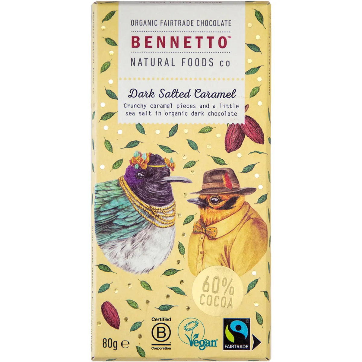 - Dog food discountsBennetto Organic Choc Dark Chocolate 80g- Salted Caramel