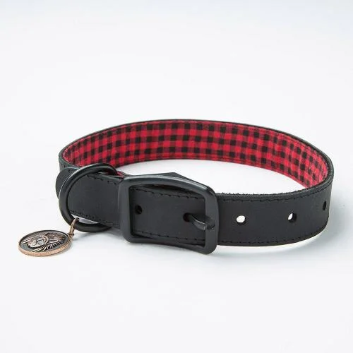 - Pet stroller can be taken on the planeHunter & Hound Lumberjack Dog Collar - Leather Black/Plaid