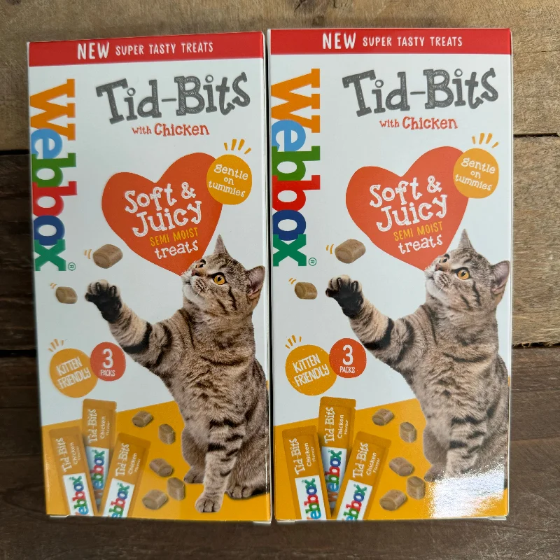    - Recommended online stores for cat food  12x Webbox Tasty Tid Bits Chicken Cat Treats Packs (4 Boxes of 3x10g)