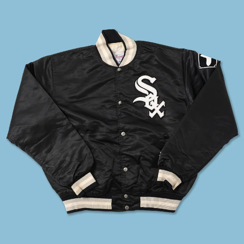 - Remote interactive pet feederVintage Starter Chicago White Sox Satin Bomber Jacket Medium